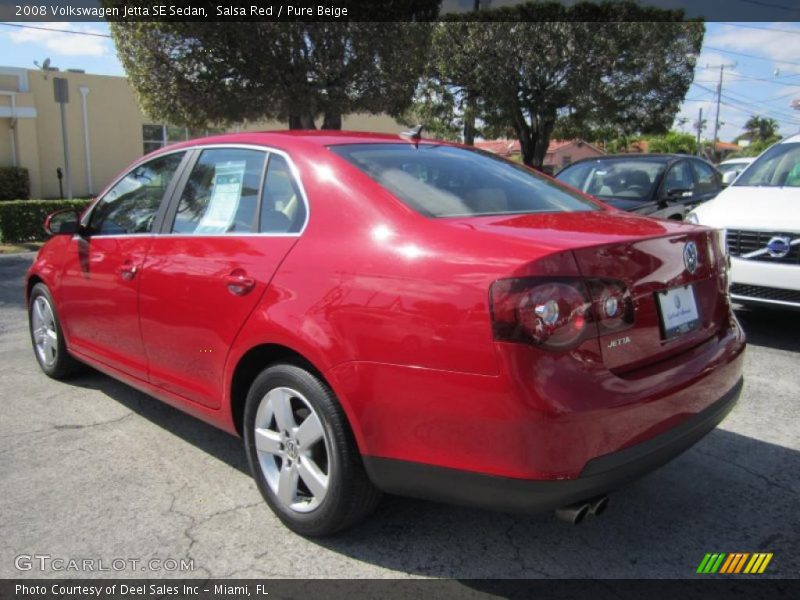 Salsa Red / Pure Beige 2008 Volkswagen Jetta SE Sedan