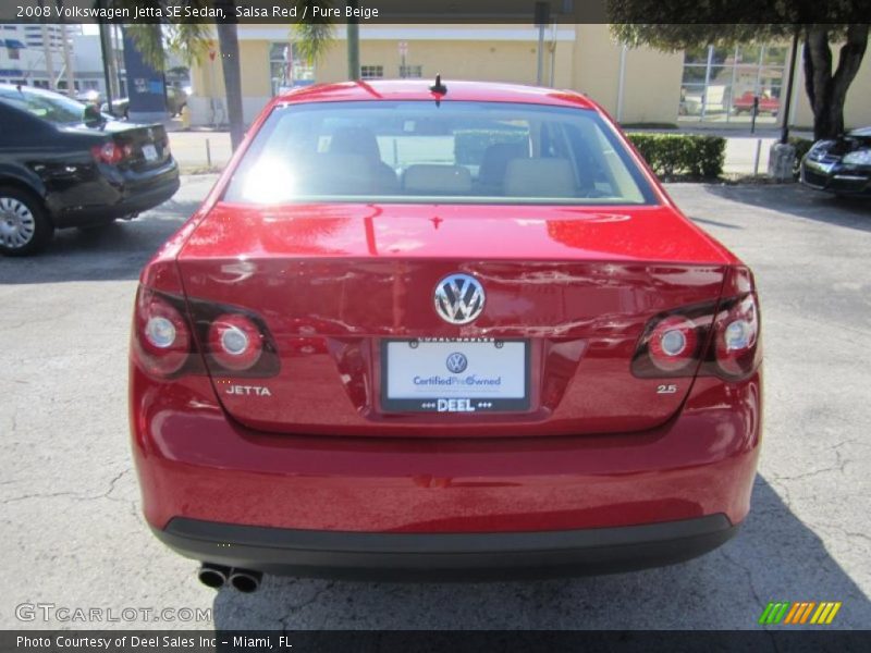 Salsa Red / Pure Beige 2008 Volkswagen Jetta SE Sedan