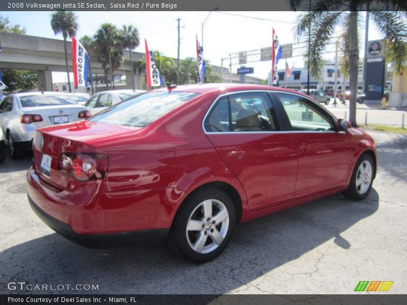 Salsa Red / Pure Beige 2008 Volkswagen Jetta SE Sedan