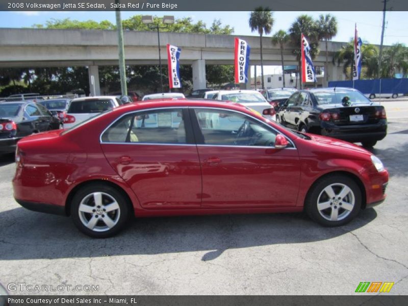 Salsa Red / Pure Beige 2008 Volkswagen Jetta SE Sedan