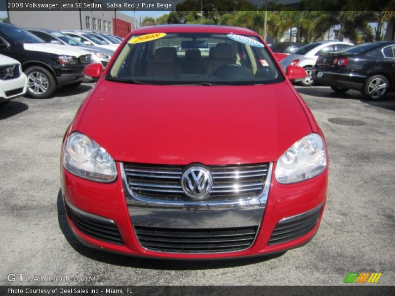Salsa Red / Pure Beige 2008 Volkswagen Jetta SE Sedan