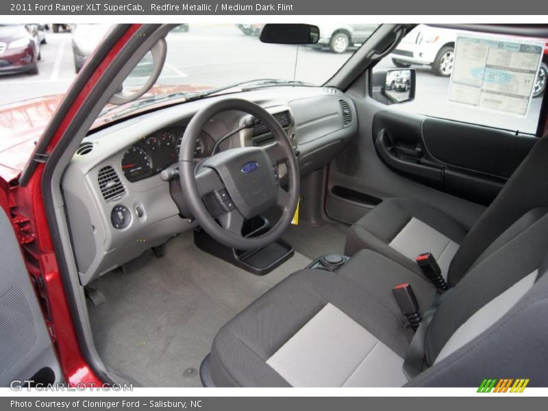  2011 Ranger XLT SuperCab Medium Dark Flint Interior