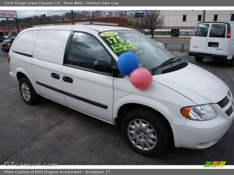 Stone White / Medium Slate Gray 2006 Dodge Grand Caravan C/V