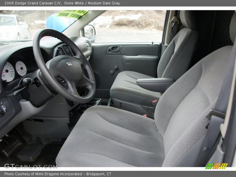 Stone White / Medium Slate Gray 2006 Dodge Grand Caravan C/V