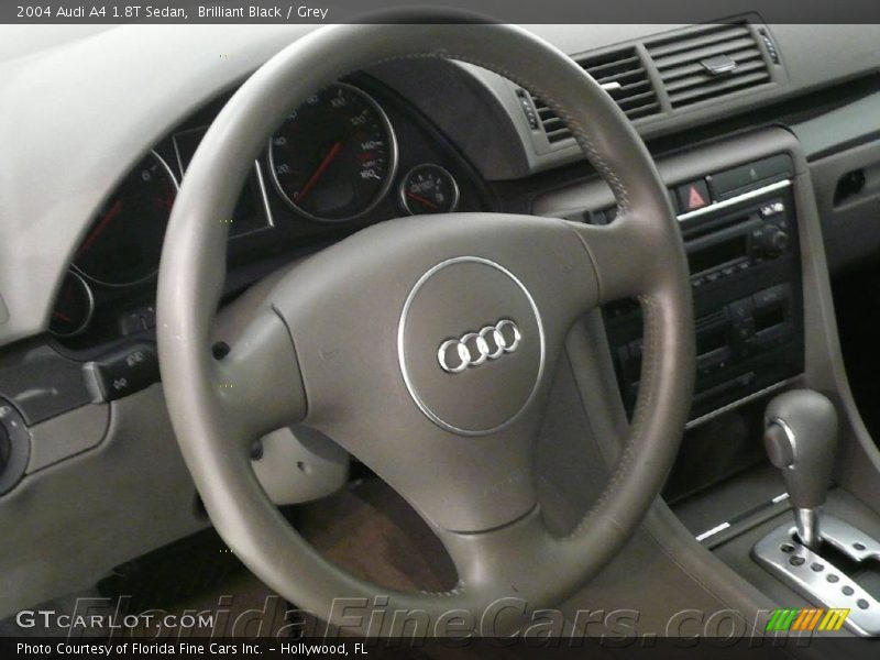 Brilliant Black / Grey 2004 Audi A4 1.8T Sedan