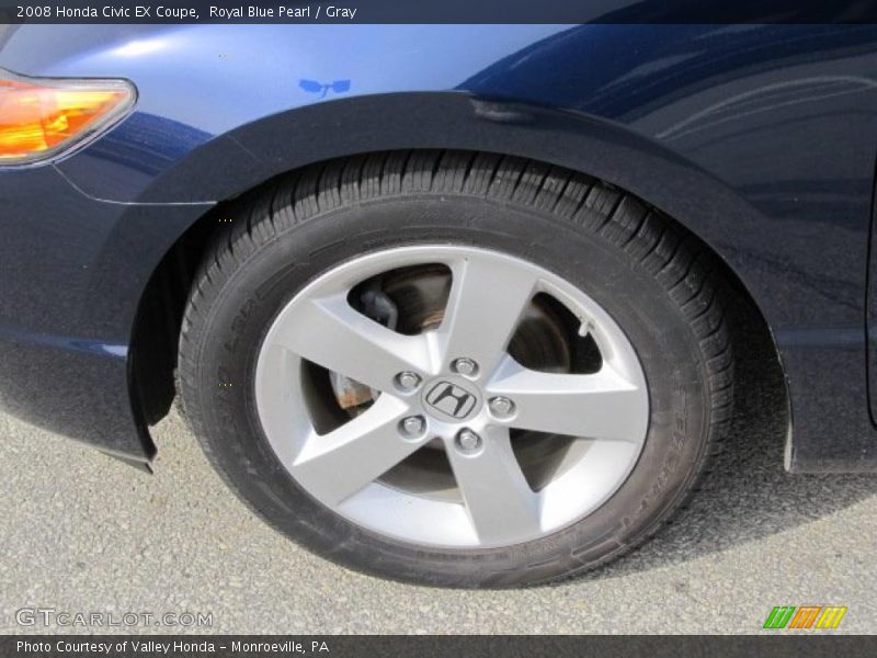 Royal Blue Pearl / Gray 2008 Honda Civic EX Coupe