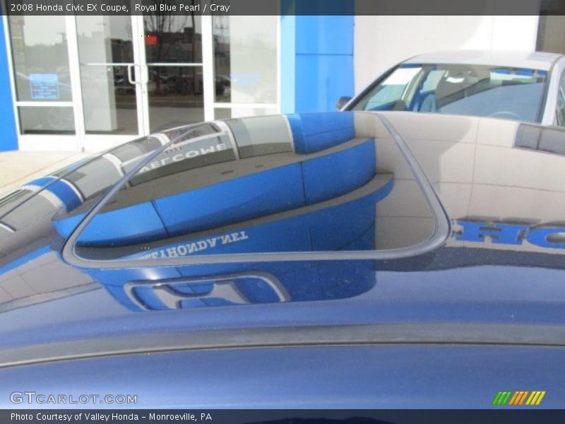 Royal Blue Pearl / Gray 2008 Honda Civic EX Coupe