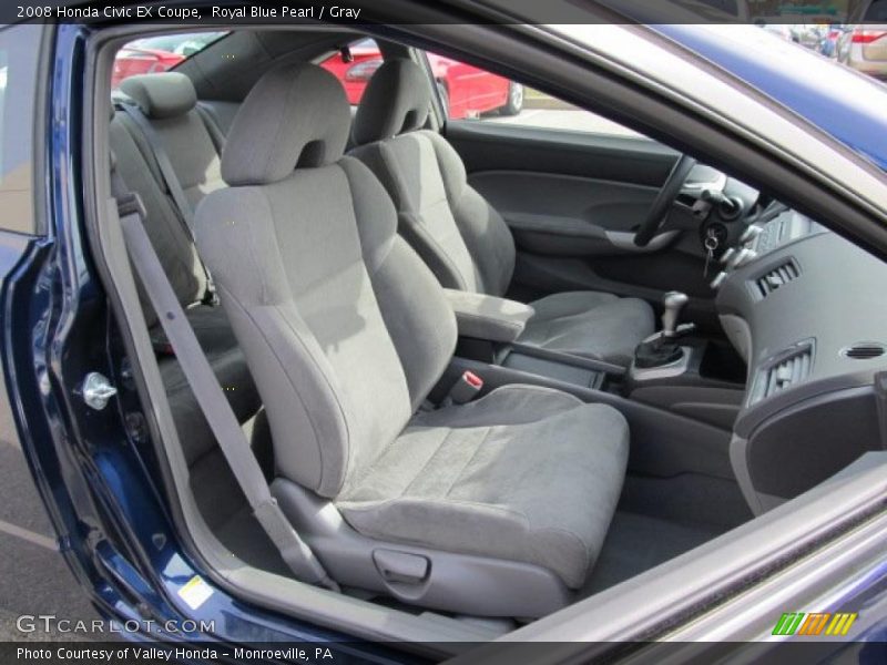 Royal Blue Pearl / Gray 2008 Honda Civic EX Coupe