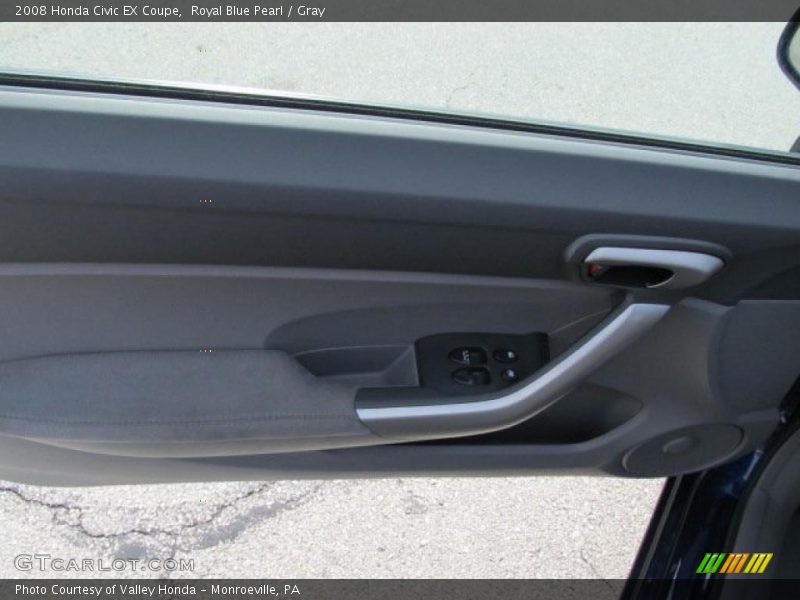 Royal Blue Pearl / Gray 2008 Honda Civic EX Coupe