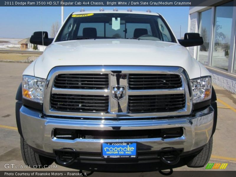 Bright White / Dark Slate Gray/Medium Graystone 2011 Dodge Ram 3500 HD SLT Regular Cab 4x4 Chassis