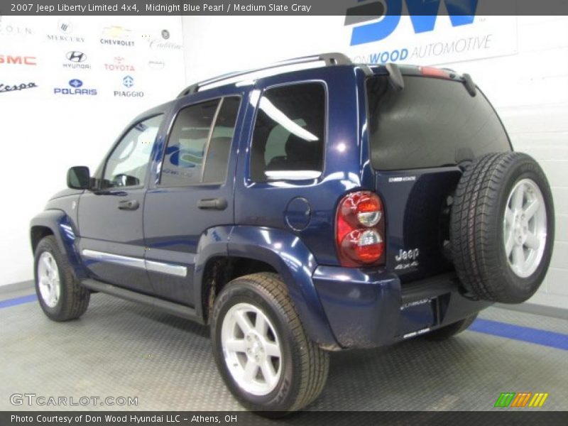 Midnight Blue Pearl / Medium Slate Gray 2007 Jeep Liberty Limited 4x4