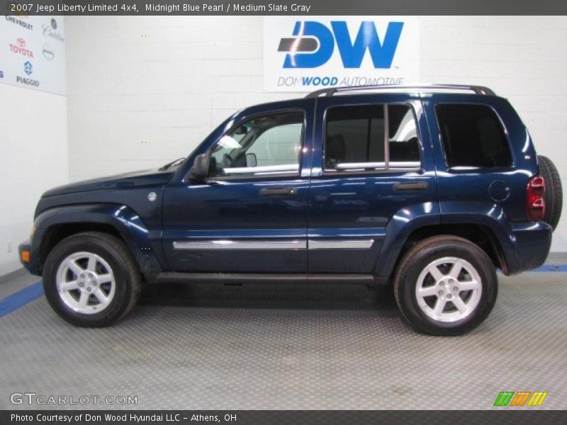 Midnight Blue Pearl / Medium Slate Gray 2007 Jeep Liberty Limited 4x4