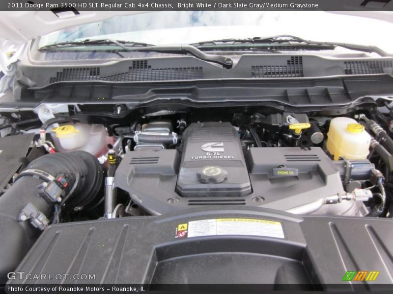Bright White / Dark Slate Gray/Medium Graystone 2011 Dodge Ram 3500 HD SLT Regular Cab 4x4 Chassis