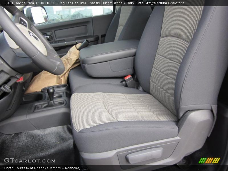 Bright White / Dark Slate Gray/Medium Graystone 2011 Dodge Ram 3500 HD SLT Regular Cab 4x4 Chassis