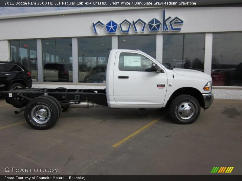 Bright White / Dark Slate Gray/Medium Graystone 2011 Dodge Ram 3500 HD SLT Regular Cab 4x4 Chassis