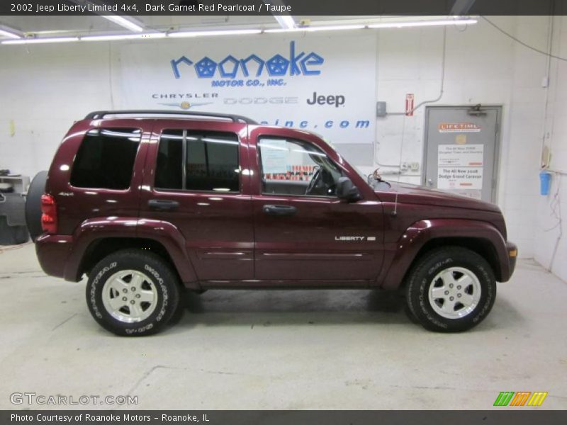 Dark Garnet Red Pearlcoat / Taupe 2002 Jeep Liberty Limited 4x4
