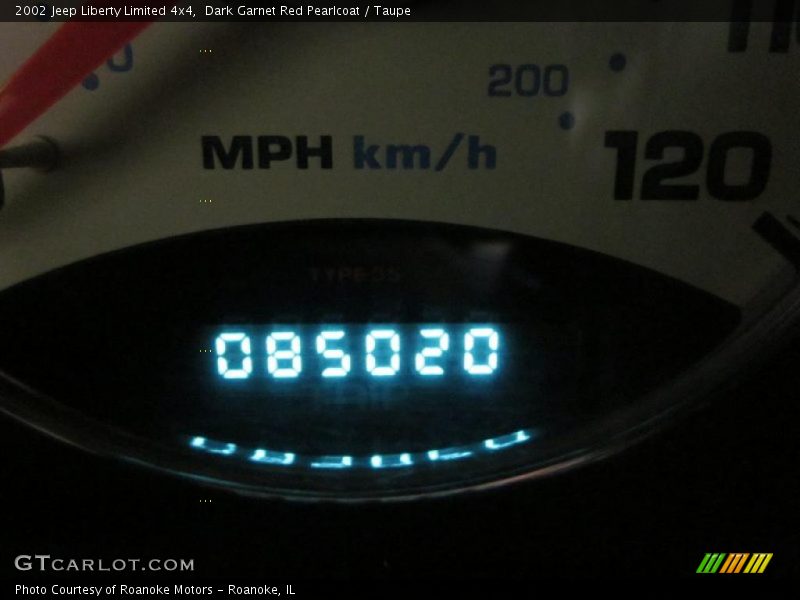 Dark Garnet Red Pearlcoat / Taupe 2002 Jeep Liberty Limited 4x4