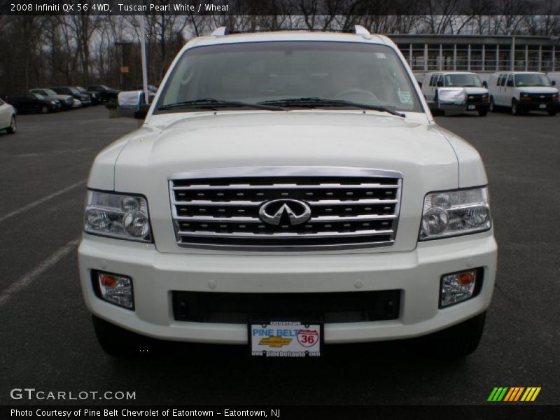 Tuscan Pearl White / Wheat 2008 Infiniti QX 56 4WD