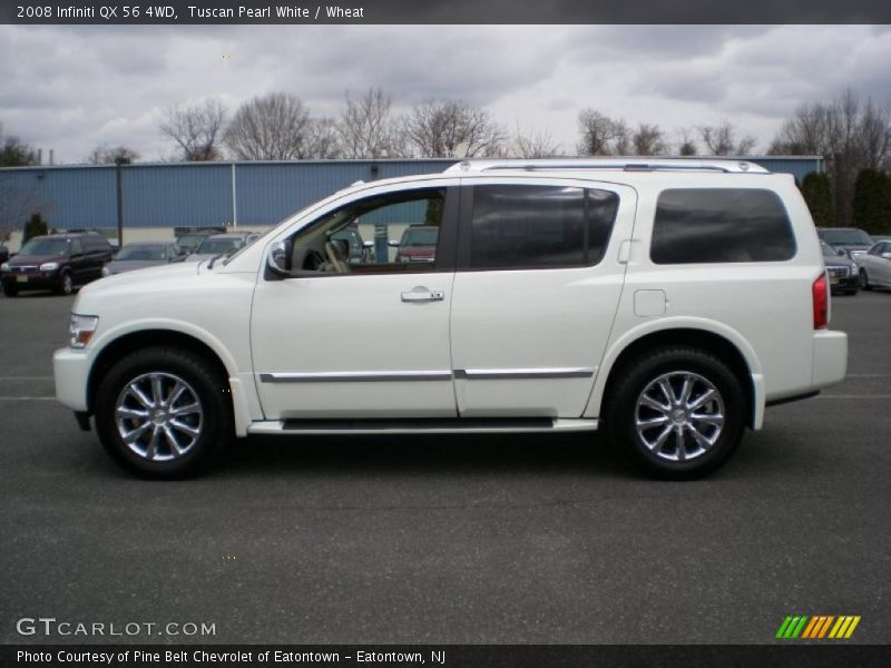 Tuscan Pearl White / Wheat 2008 Infiniti QX 56 4WD