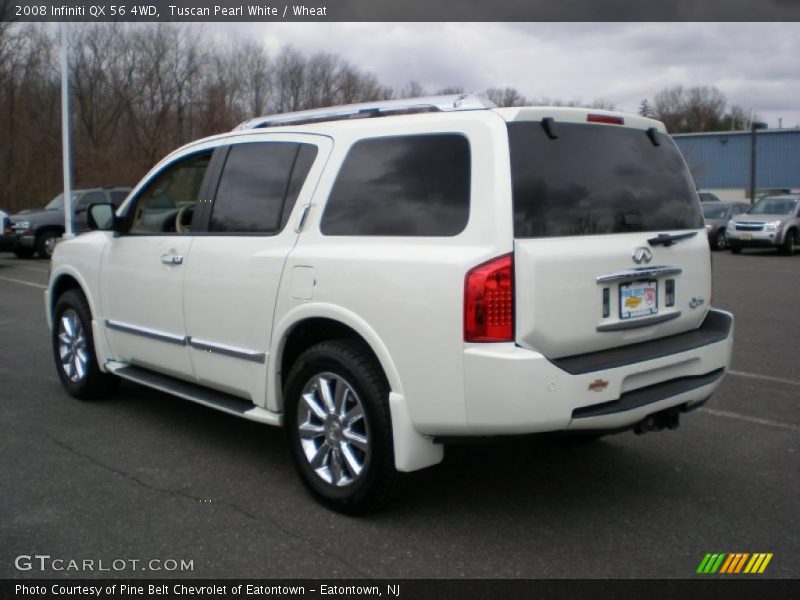 Tuscan Pearl White / Wheat 2008 Infiniti QX 56 4WD