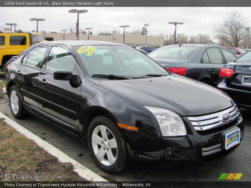 Black Ebony / Medium Light Stone 2008 Ford Fusion SE V6