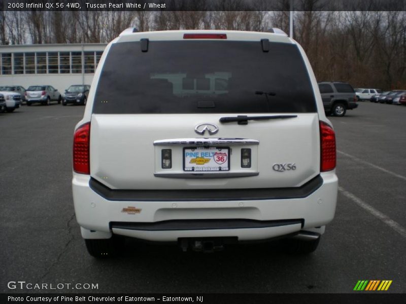 Tuscan Pearl White / Wheat 2008 Infiniti QX 56 4WD