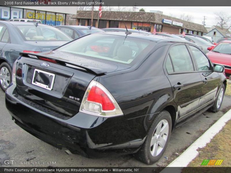 Black Ebony / Medium Light Stone 2008 Ford Fusion SE V6