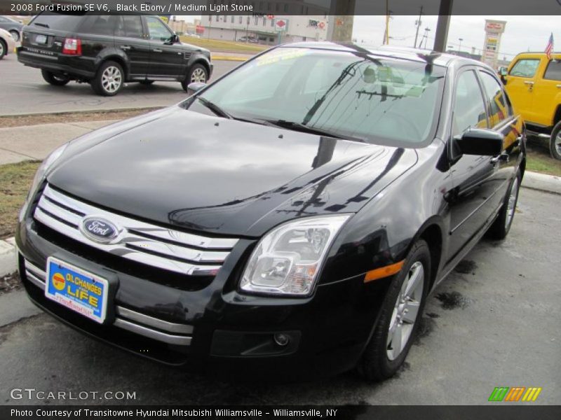 Black Ebony / Medium Light Stone 2008 Ford Fusion SE V6