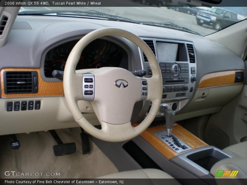 Tuscan Pearl White / Wheat 2008 Infiniti QX 56 4WD