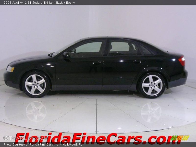 Brilliant Black / Ebony 2003 Audi A4 1.8T Sedan