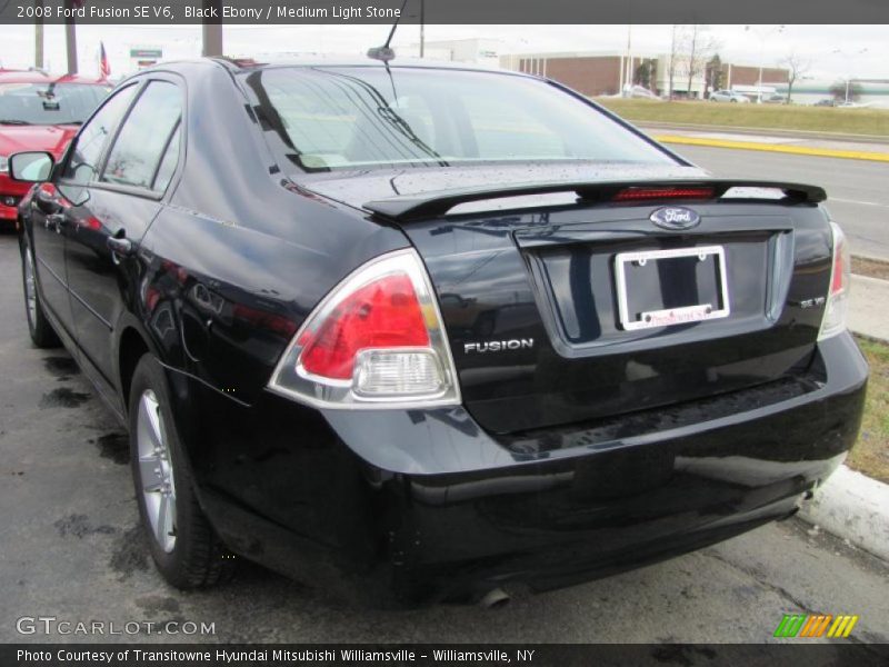 Black Ebony / Medium Light Stone 2008 Ford Fusion SE V6