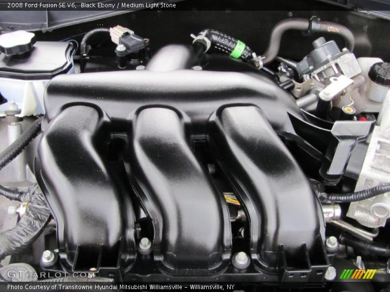 Black Ebony / Medium Light Stone 2008 Ford Fusion SE V6