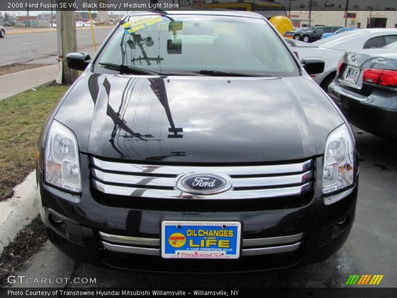 Black Ebony / Medium Light Stone 2008 Ford Fusion SE V6