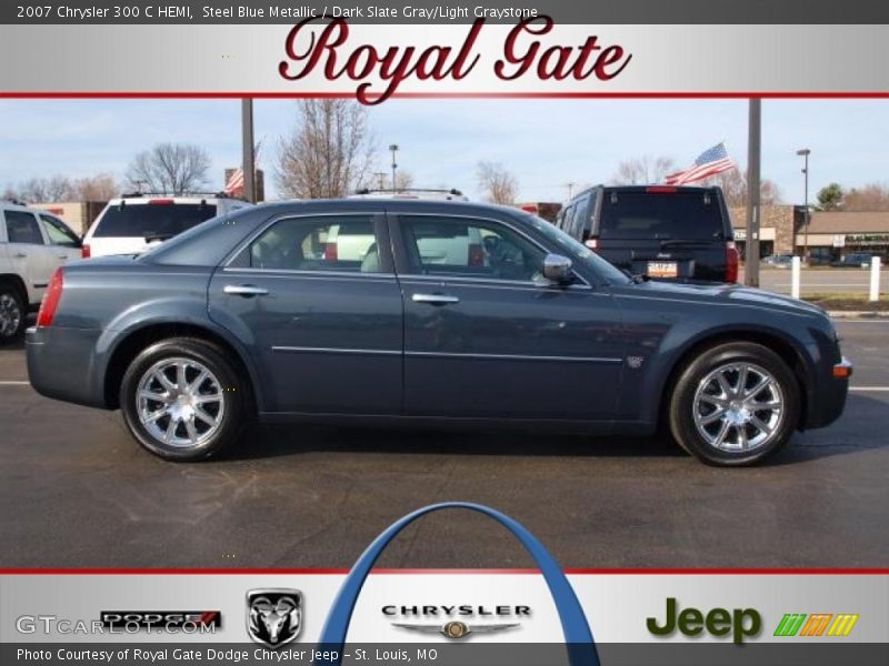 Steel Blue Metallic / Dark Slate Gray/Light Graystone 2007 Chrysler 300 C HEMI