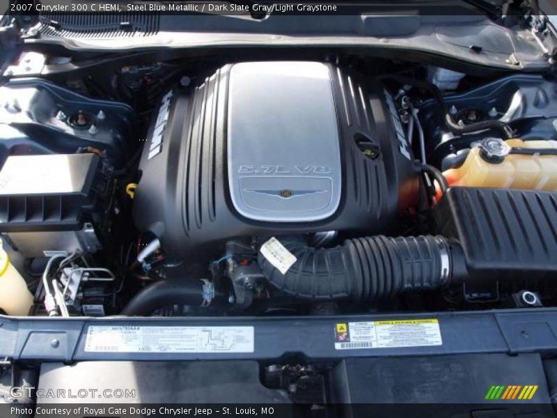 Steel Blue Metallic / Dark Slate Gray/Light Graystone 2007 Chrysler 300 C HEMI