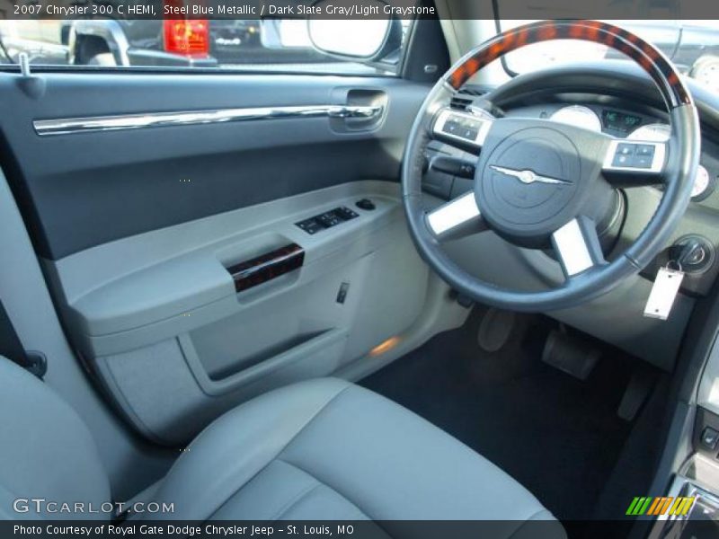 Steel Blue Metallic / Dark Slate Gray/Light Graystone 2007 Chrysler 300 C HEMI