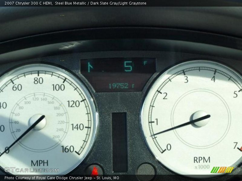 Steel Blue Metallic / Dark Slate Gray/Light Graystone 2007 Chrysler 300 C HEMI