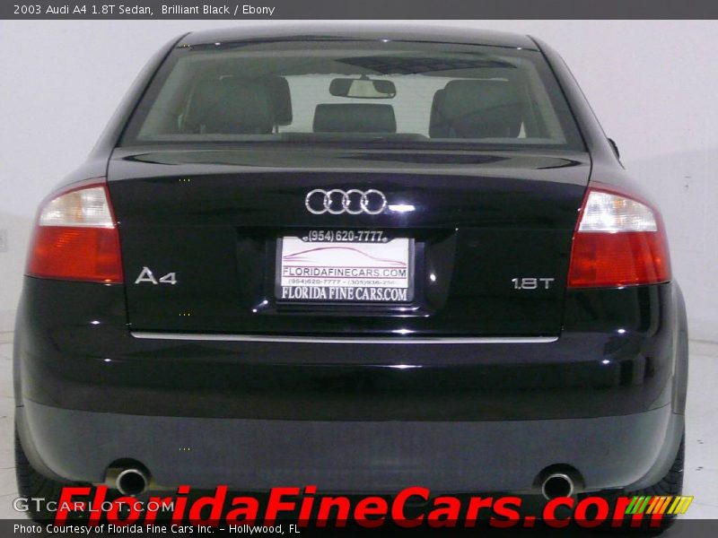 Brilliant Black / Ebony 2003 Audi A4 1.8T Sedan