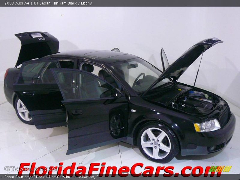 Brilliant Black / Ebony 2003 Audi A4 1.8T Sedan