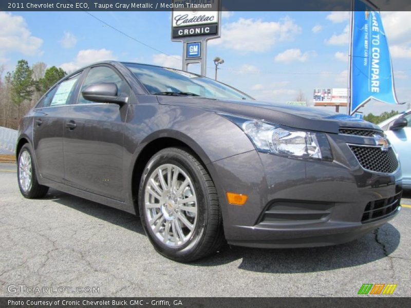 Taupe Gray Metallic / Medium Titanium 2011 Chevrolet Cruze ECO