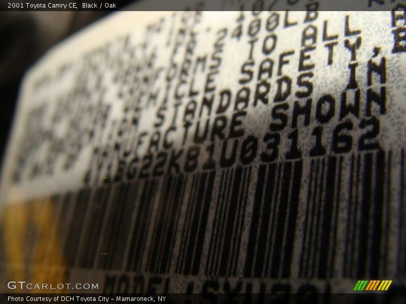 Black / Oak 2001 Toyota Camry CE