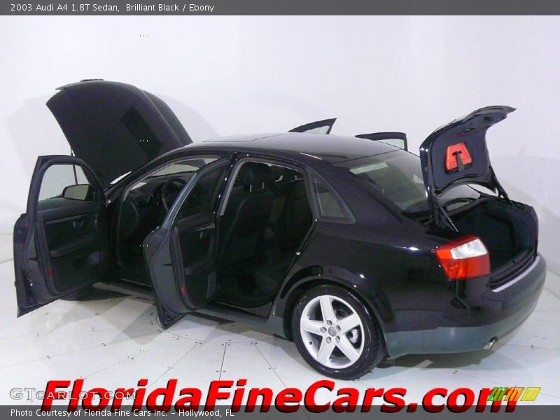 Brilliant Black / Ebony 2003 Audi A4 1.8T Sedan