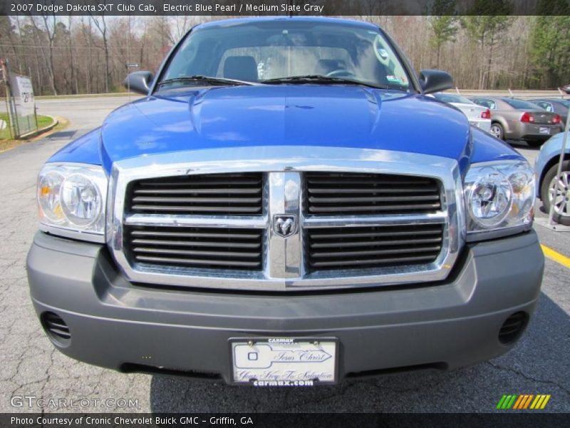Electric Blue Pearl / Medium Slate Gray 2007 Dodge Dakota SXT Club Cab