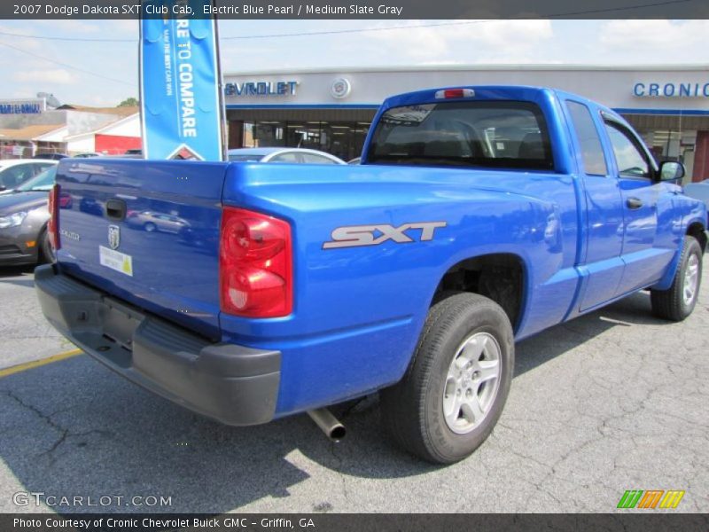 Electric Blue Pearl / Medium Slate Gray 2007 Dodge Dakota SXT Club Cab