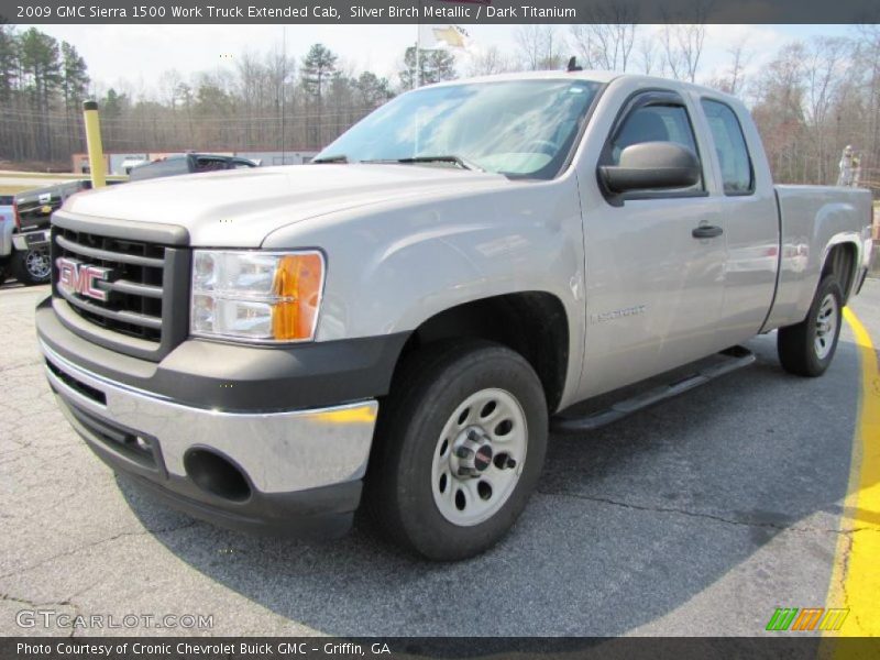 Front 3/4 View of 2009 Sierra 1500 Work Truck Extended Cab