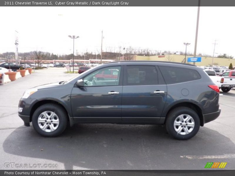 Cyber Gray Metallic / Dark Gray/Light Gray 2011 Chevrolet Traverse LS