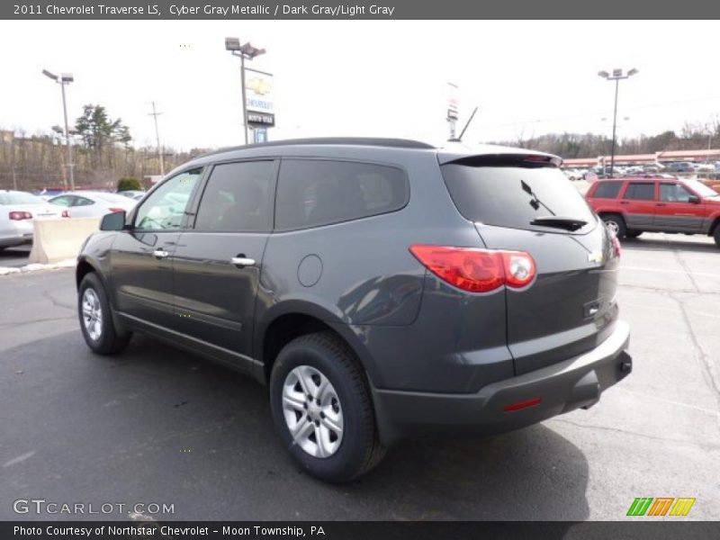 Cyber Gray Metallic / Dark Gray/Light Gray 2011 Chevrolet Traverse LS