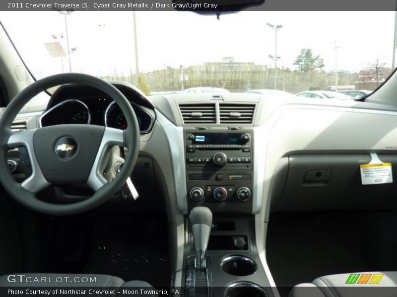Cyber Gray Metallic / Dark Gray/Light Gray 2011 Chevrolet Traverse LS