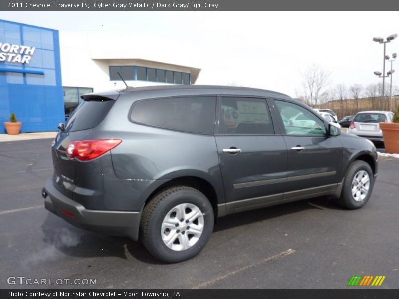 Cyber Gray Metallic / Dark Gray/Light Gray 2011 Chevrolet Traverse LS