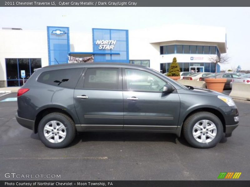 Cyber Gray Metallic / Dark Gray/Light Gray 2011 Chevrolet Traverse LS